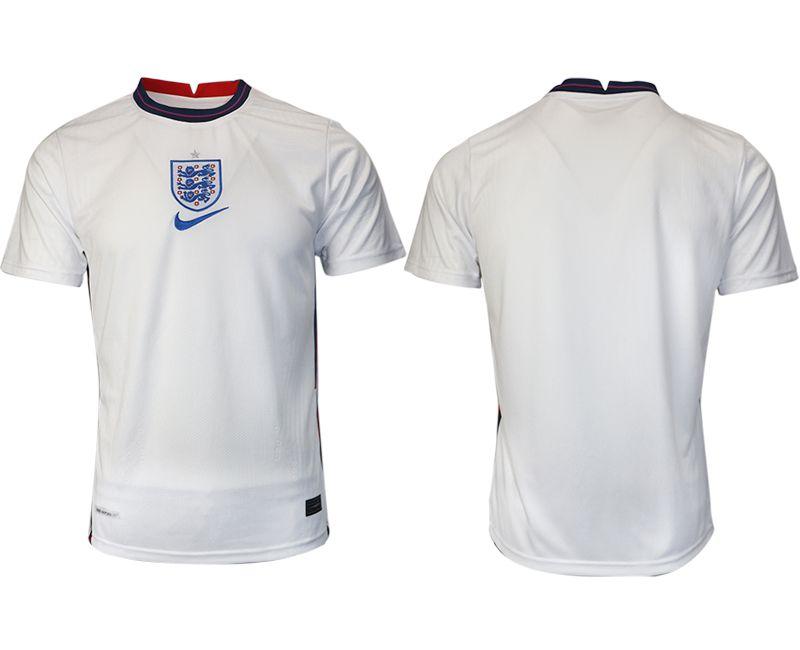 Men 2020-2021 European Cup England home aaa version white blank Nike Soccer Jersey